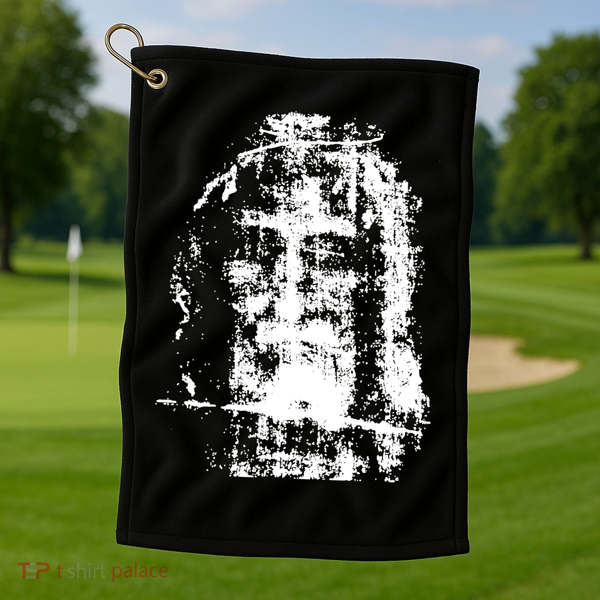 Sketch Of Jesus Face Portrait Golf Towel