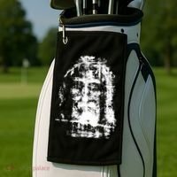 Sketch Of Jesus Face Portrait Golf Towel thumb 2