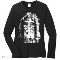 Sketch Of Jesus Face Portrait Women's Long Sleeve Shirt thumb 0