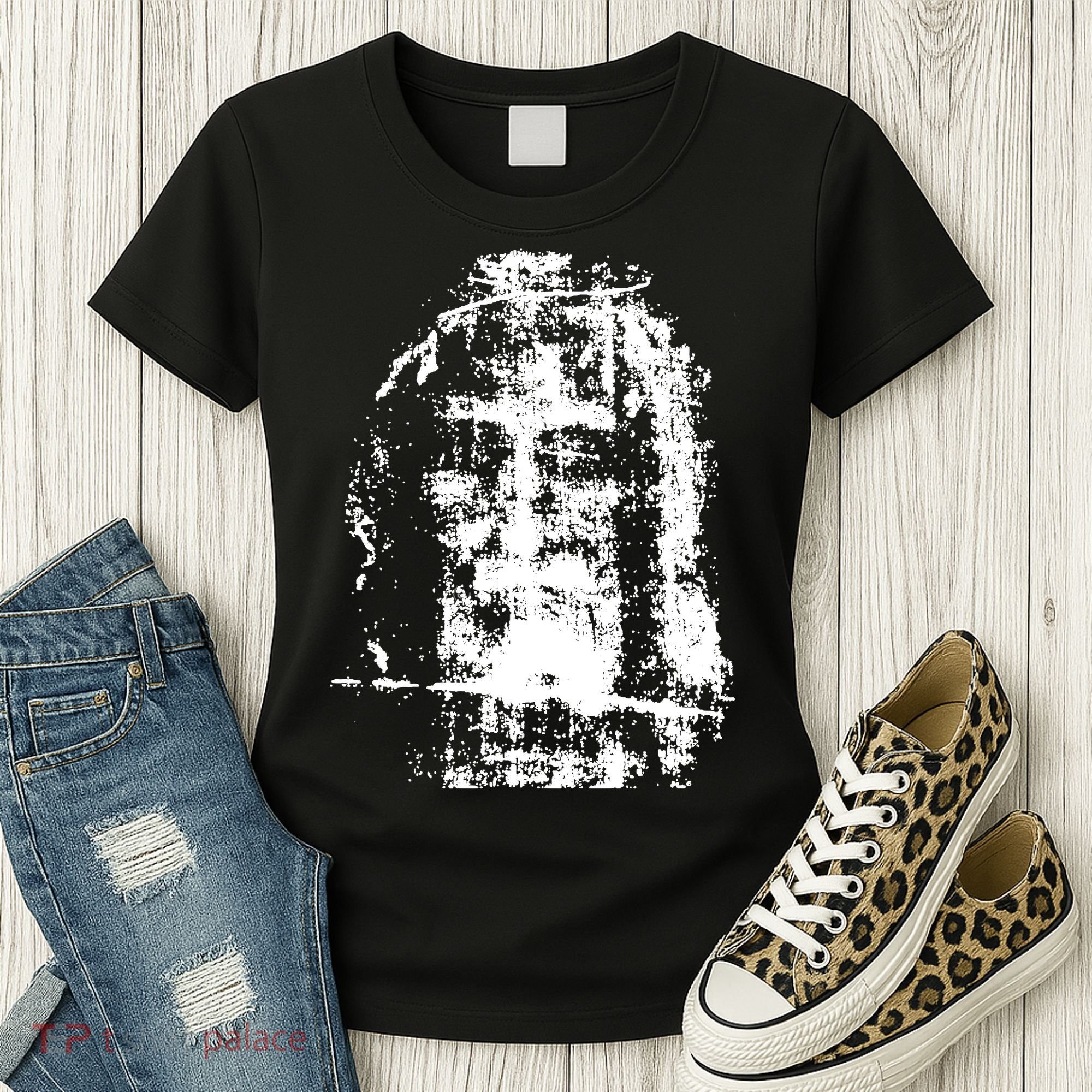 Sketch Of Jesus Face Portrait Women's T-Shirt