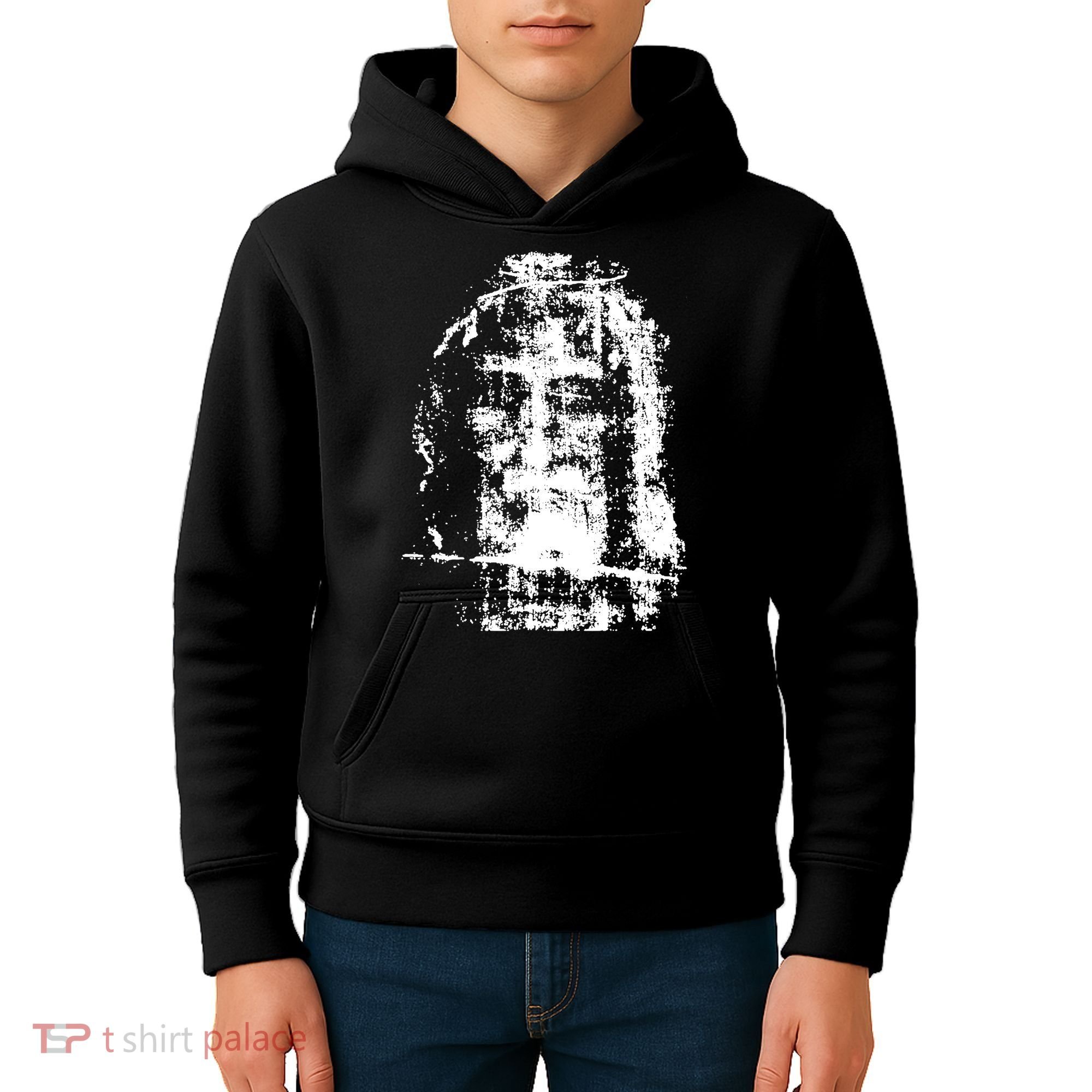 Sketch Of Jesus Face Portrait Kids Hoodie