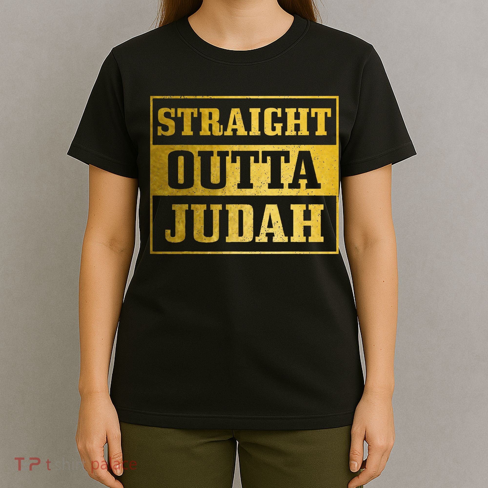 Straight Outta Judah Hebrew Israelite Clothing Jewish Israel T-Shirt