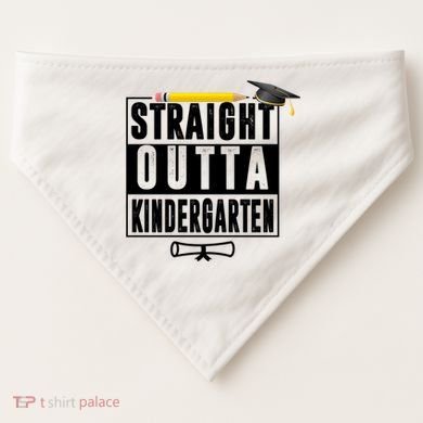 Straight Outta Kindergarten USA-Made Doggie Bandana