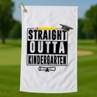 Straight Outta Kindergarten Golf Towel thumb 1