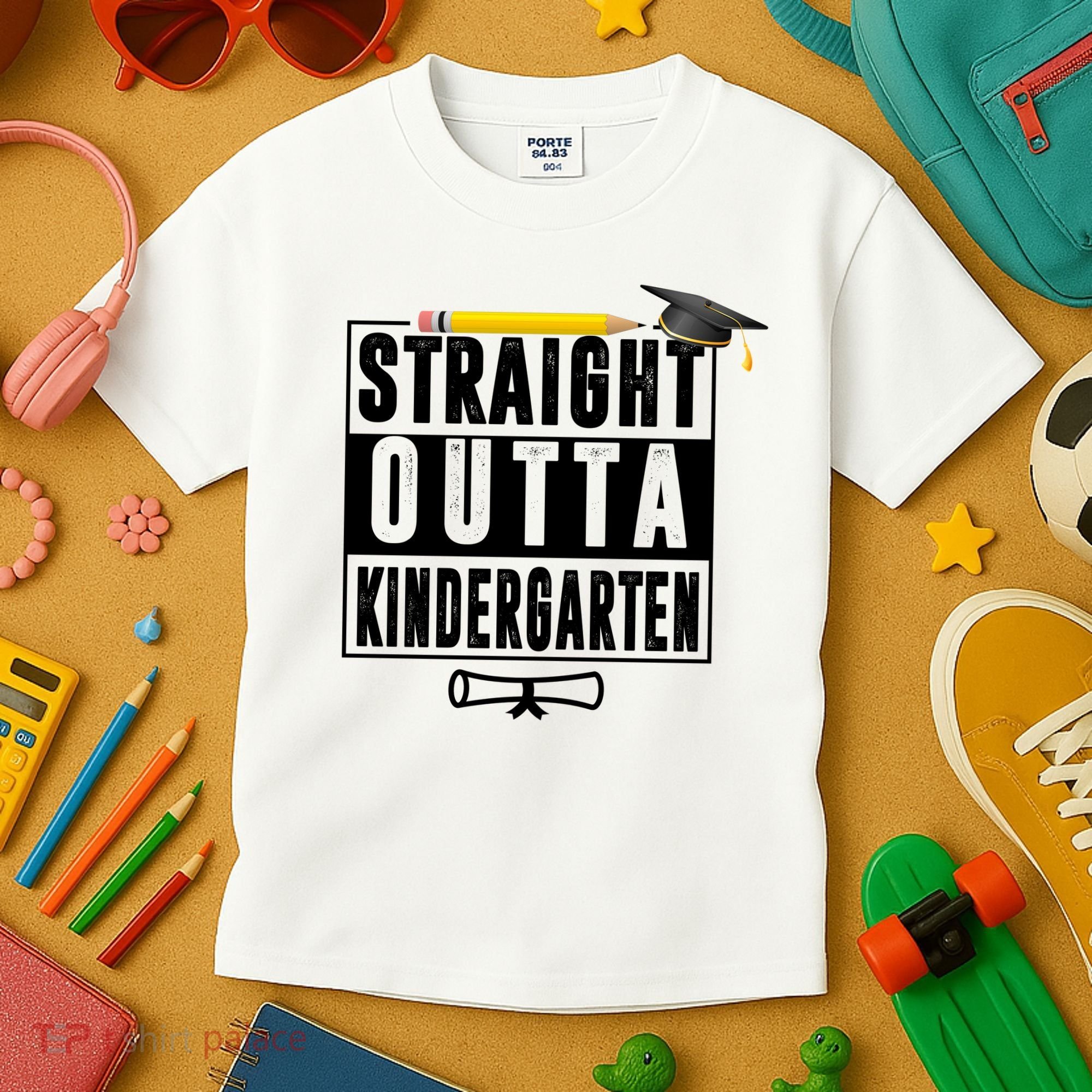 Straight Outta Kindergarten Kids T-Shirt