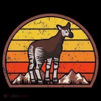 Sunset Okapi Lover Gift Vintage Retro Okapi T-Shirt thumb 7