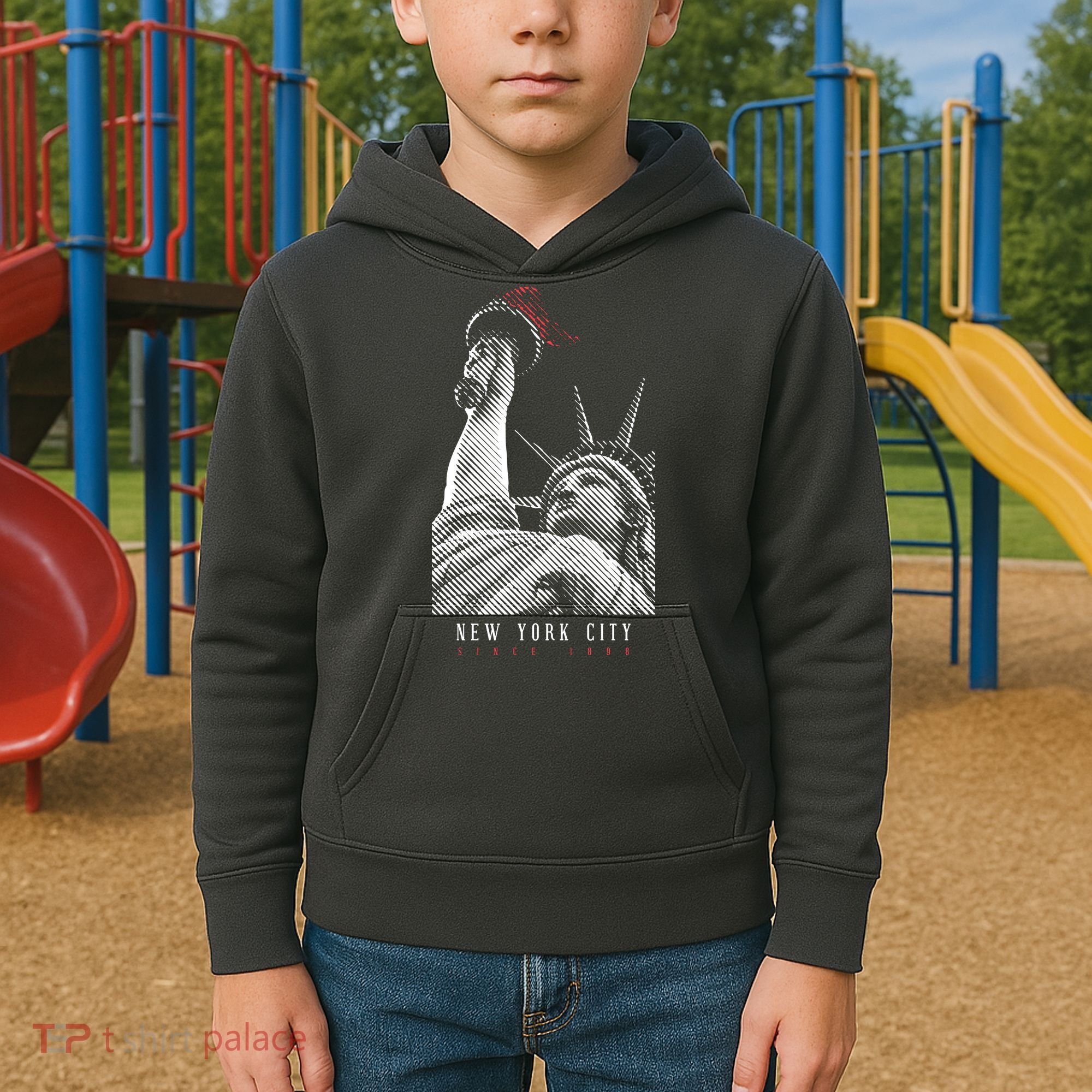 Statue Of Liberty New York City Since 1898 Kids Hoodie