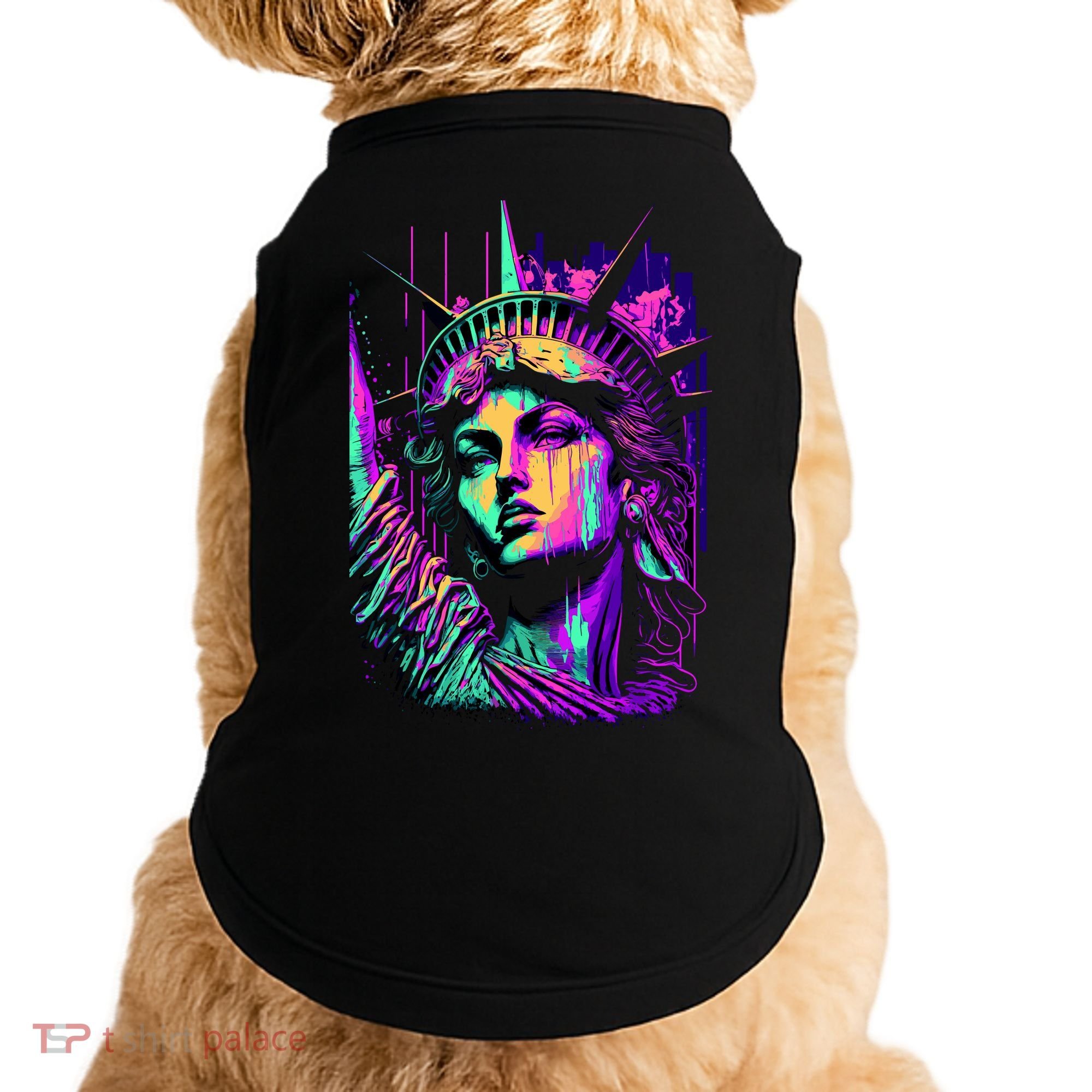 Statue Of Liberty Art Doggie Tank