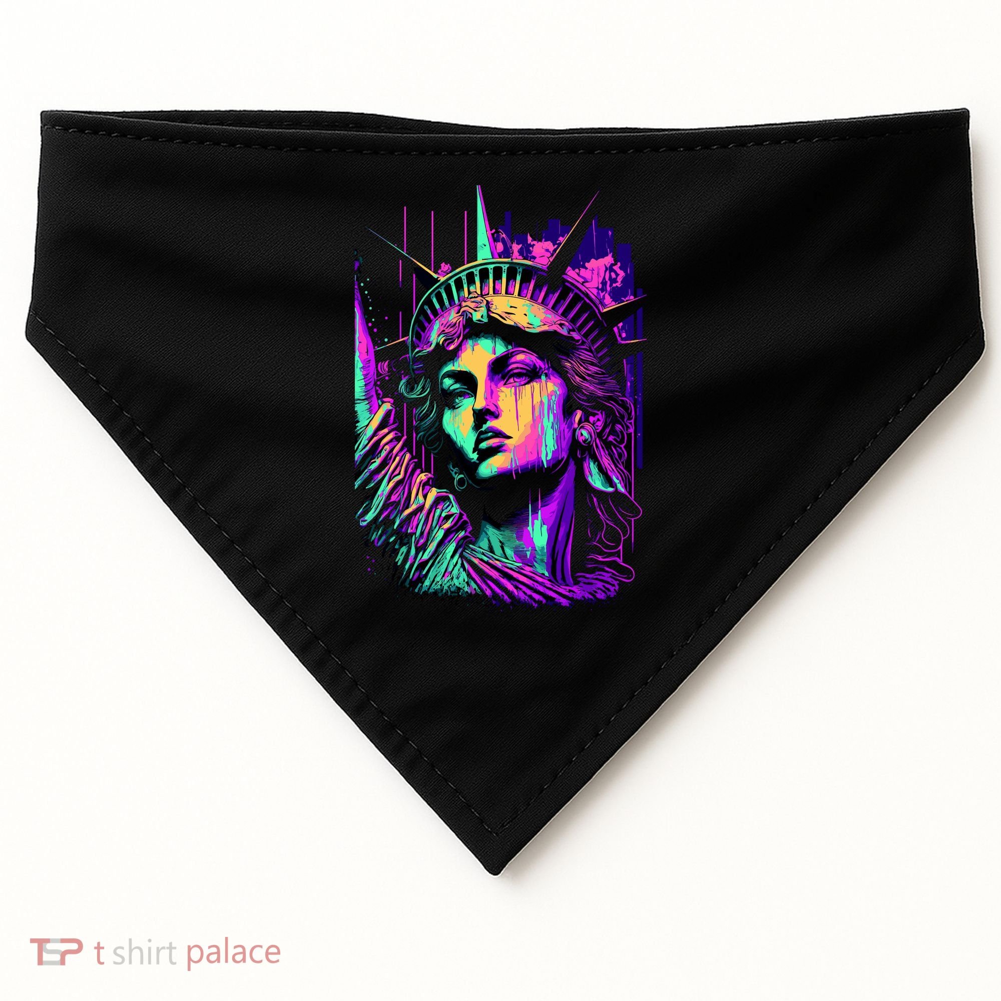 Statue Of Liberty Art USA-Made Doggie Bandana