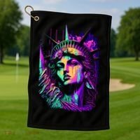 Statue Of Liberty Art Golf Towel thumb 1