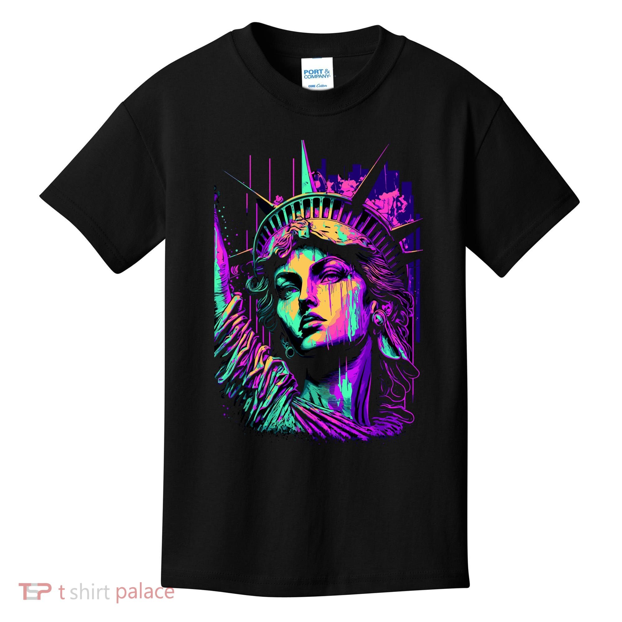 Statue Of Liberty Art Kids T-Shirt