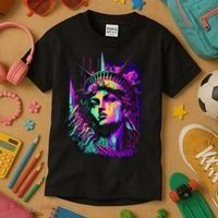 Statue Of Liberty Art Kids T-Shirt thumb 3