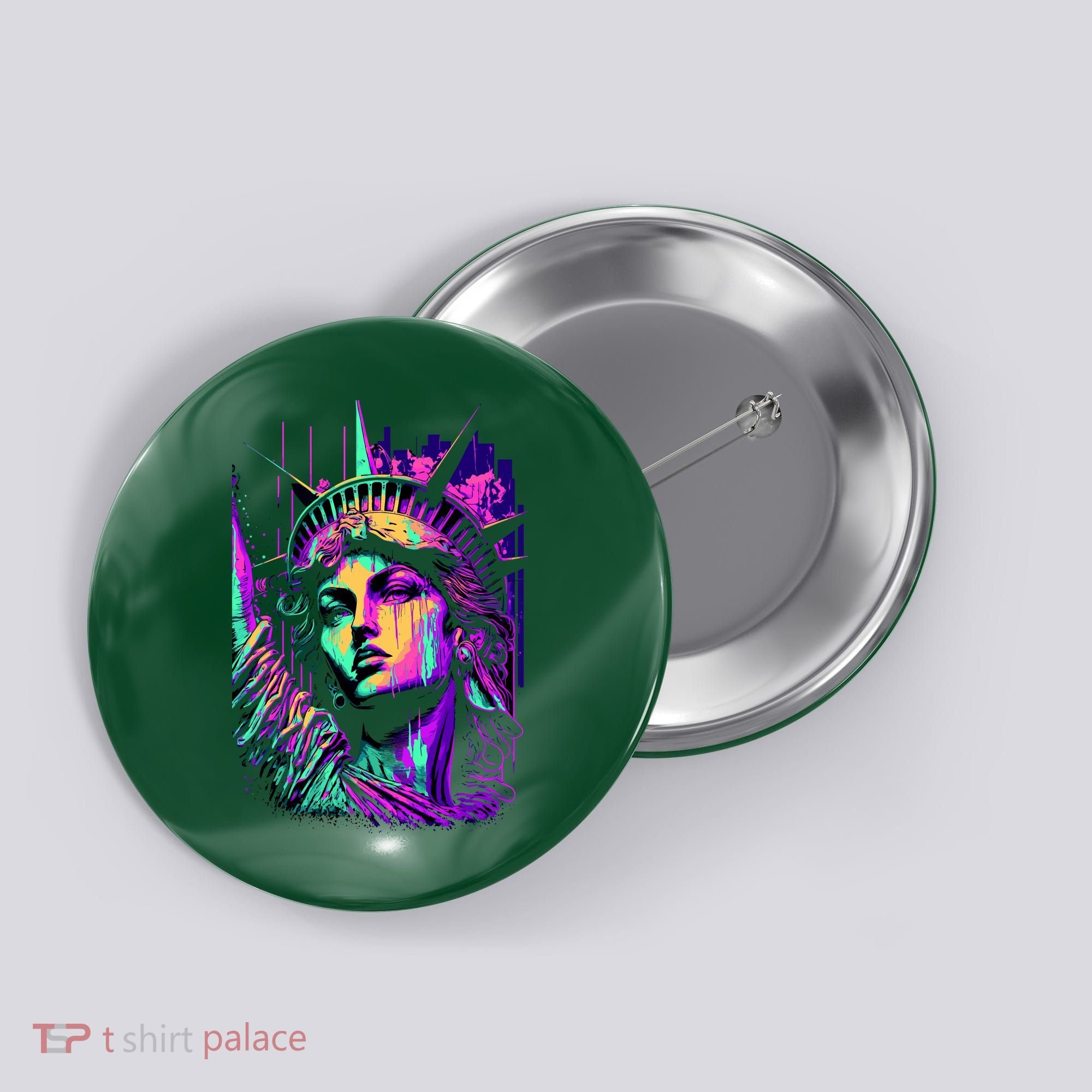 Statue Of Liberty Art Button