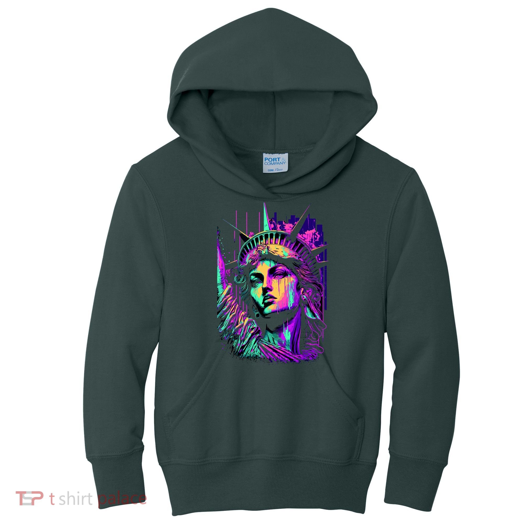 Statue Of Liberty Art Kids Hoodie