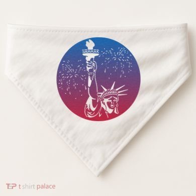 Statue Of Liberty New York Retro USA-Made Doggie Bandana