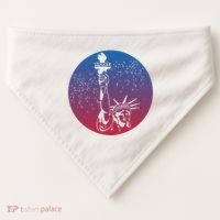 Statue Of Liberty New York Retro USA-Made Doggie Bandana thumb 0
