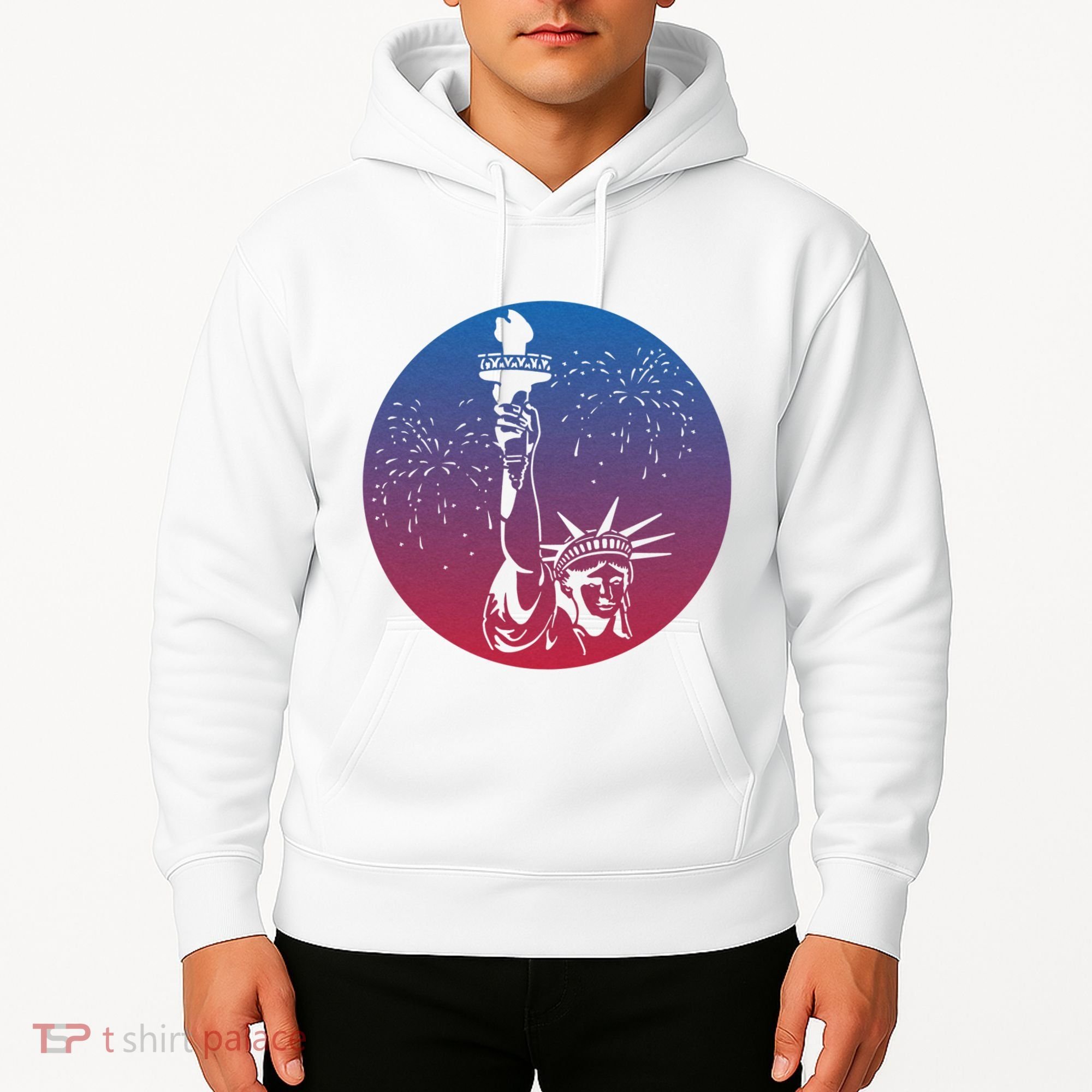 Statue Of Liberty New York Retro Hoodie