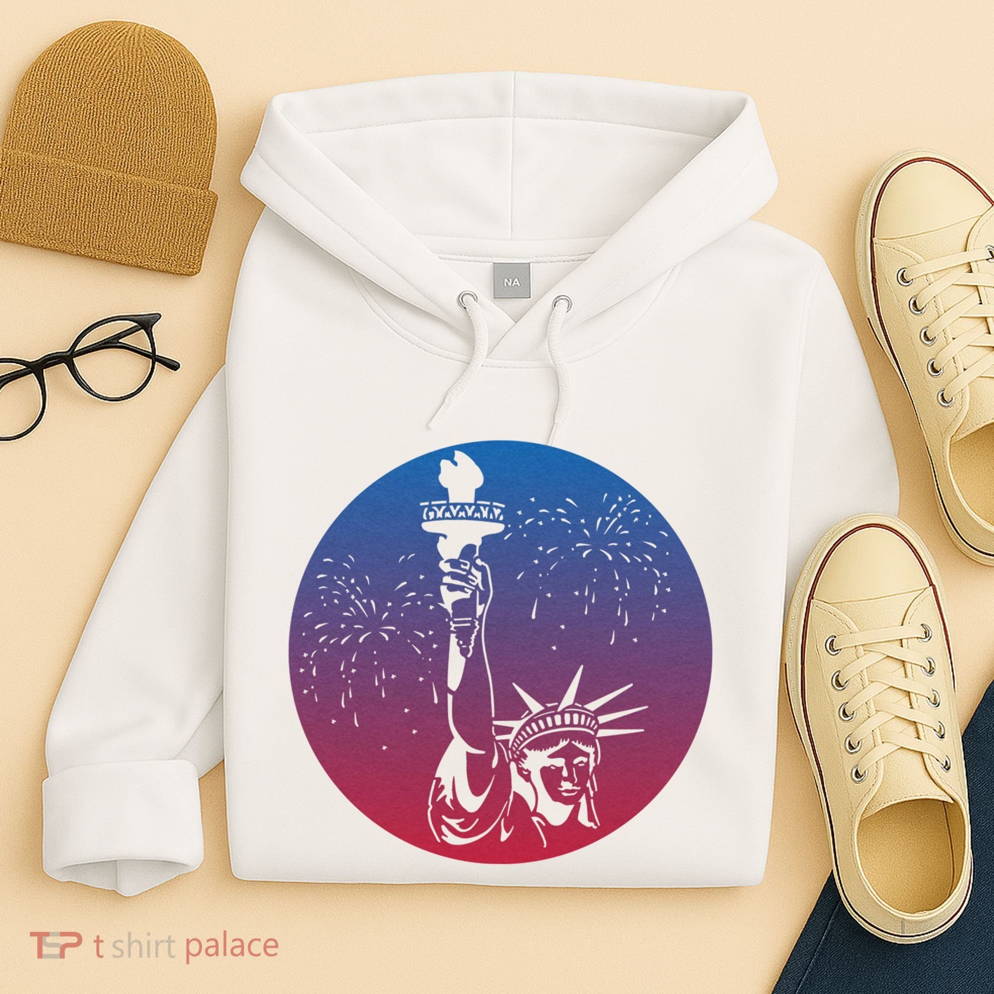 Statue Of Liberty New York Retro Hoodie