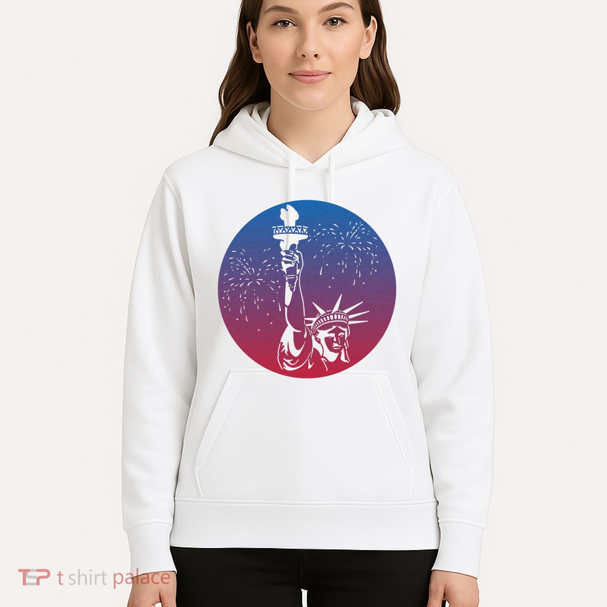 Statue Of Liberty New York Retro Hoodie