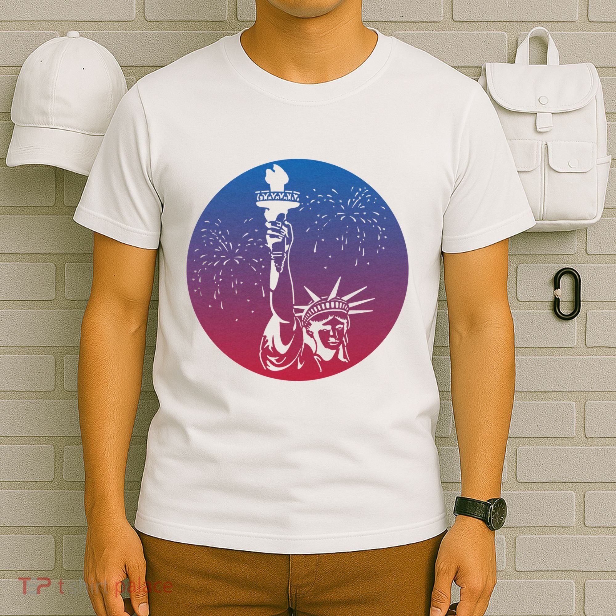 Statue Of Liberty New York Retro T-Shirt