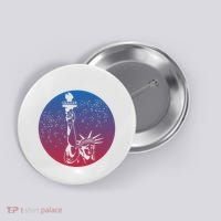 Statue Of Liberty New York Retro Button thumb 0