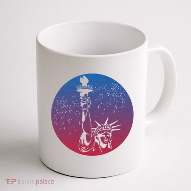 Statue Of Liberty New York Retro Coffee Mug back