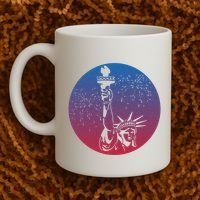Statue Of Liberty New York Retro Coffee Mug thumb 2