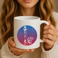 Statue Of Liberty New York Retro Coffee Mug thumb 3