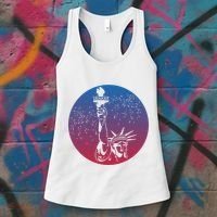Statue Of Liberty New York Retro Women's Tank Top thumb 3