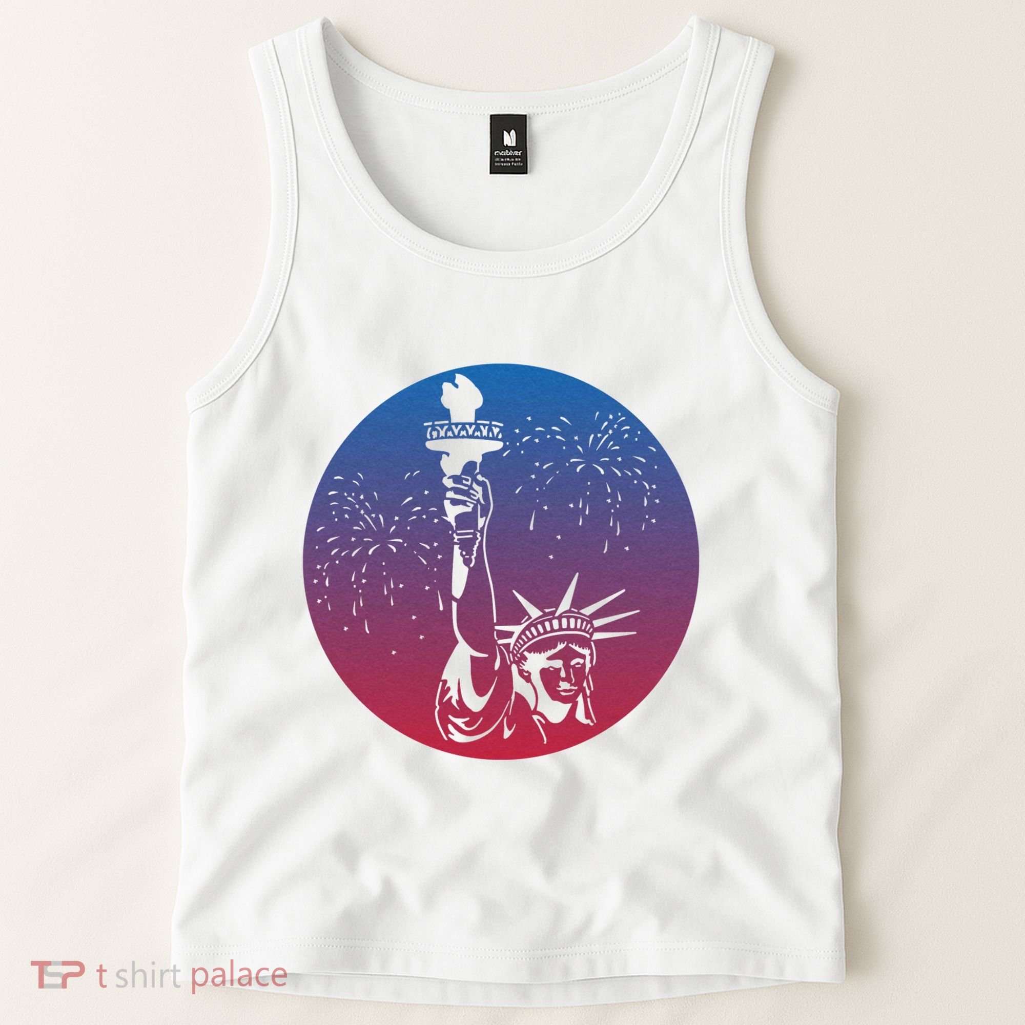 Statue Of Liberty New York Retro Tank Top