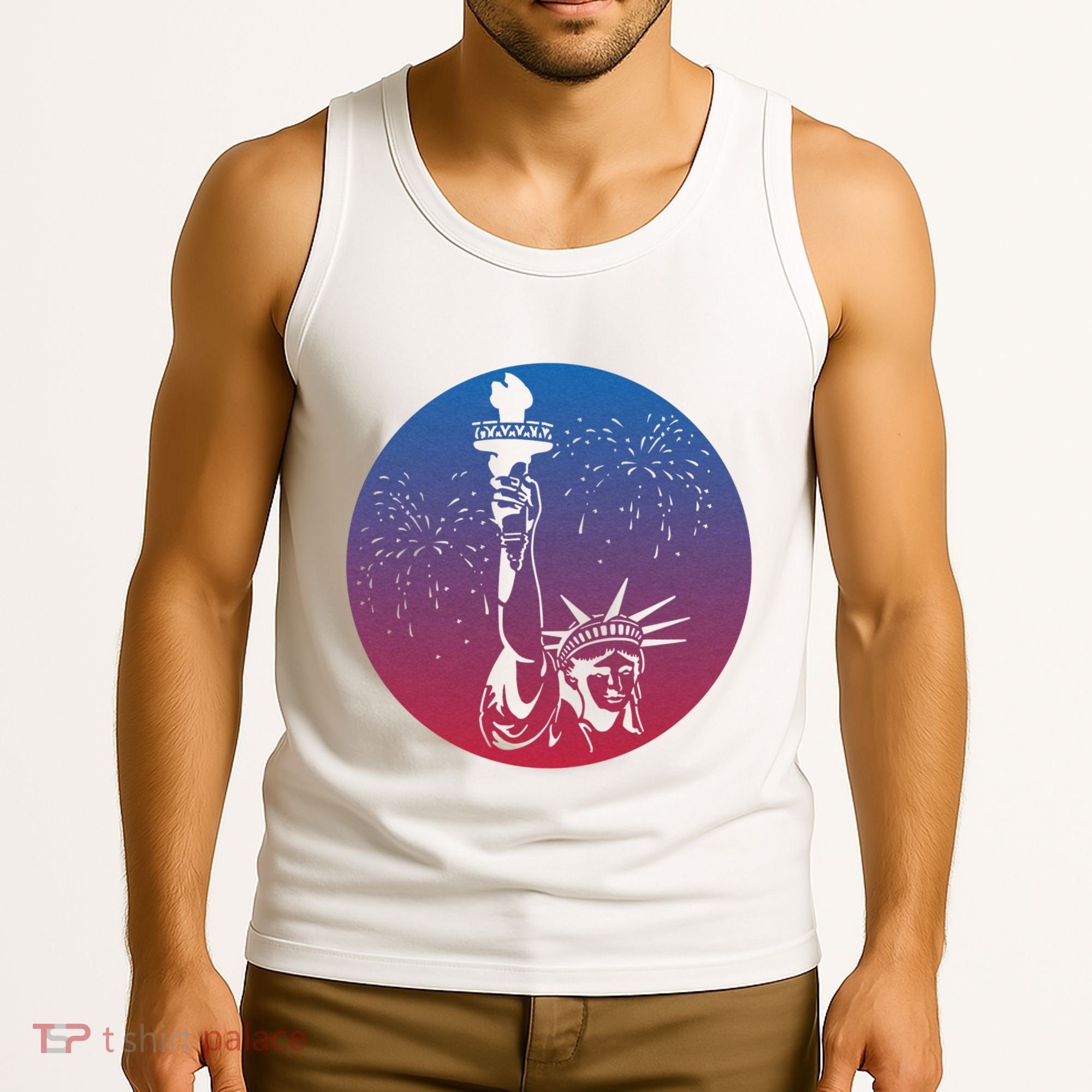 Statue Of Liberty New York Retro Tank Top