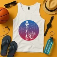 Statue Of Liberty New York Retro Tank Top thumb 4