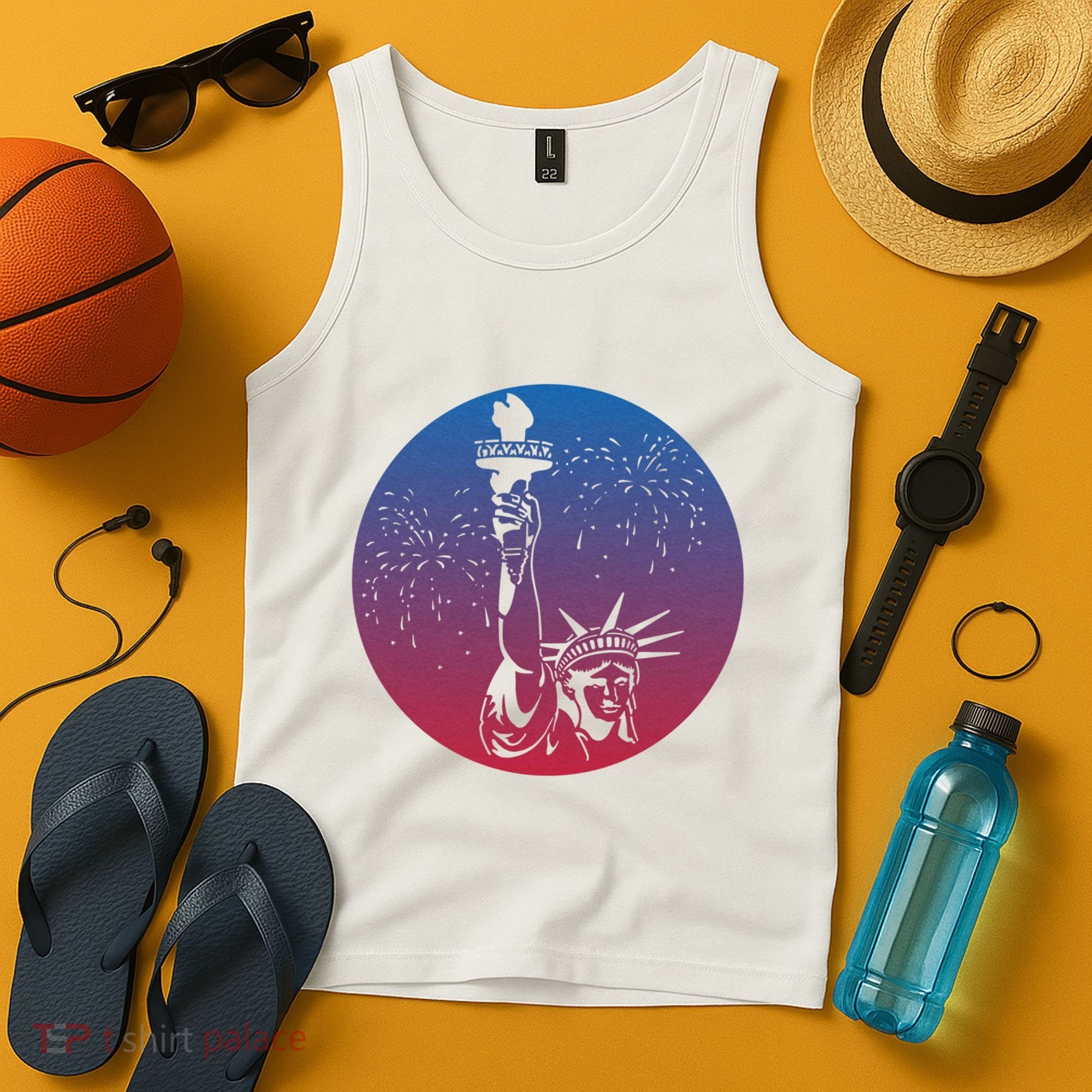 Statue Of Liberty New York Retro Tank Top