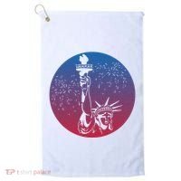 Statue Of Liberty New York Retro Golf Towel thumb 0
