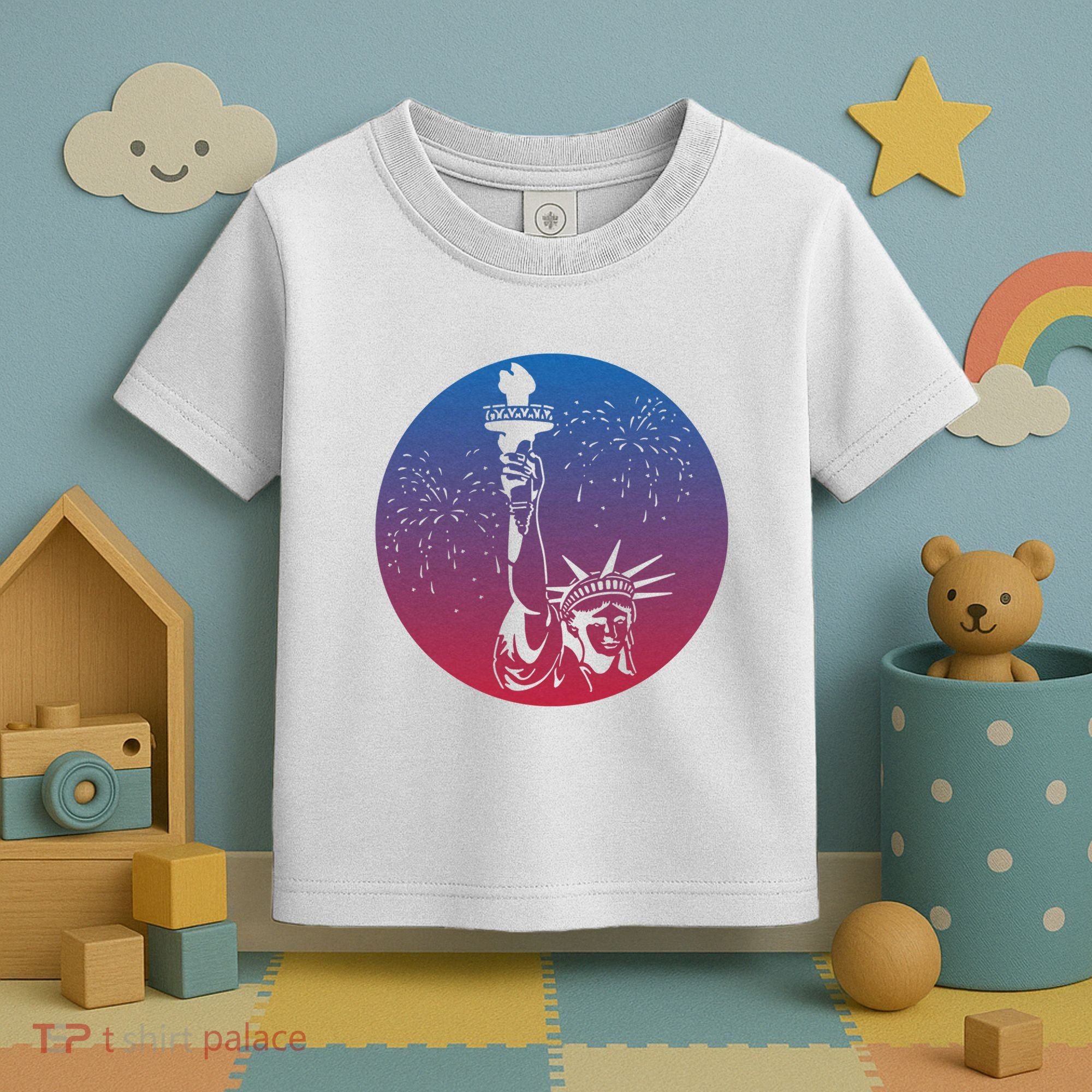 Statue Of Liberty New York Retro Toddler T-Shirt