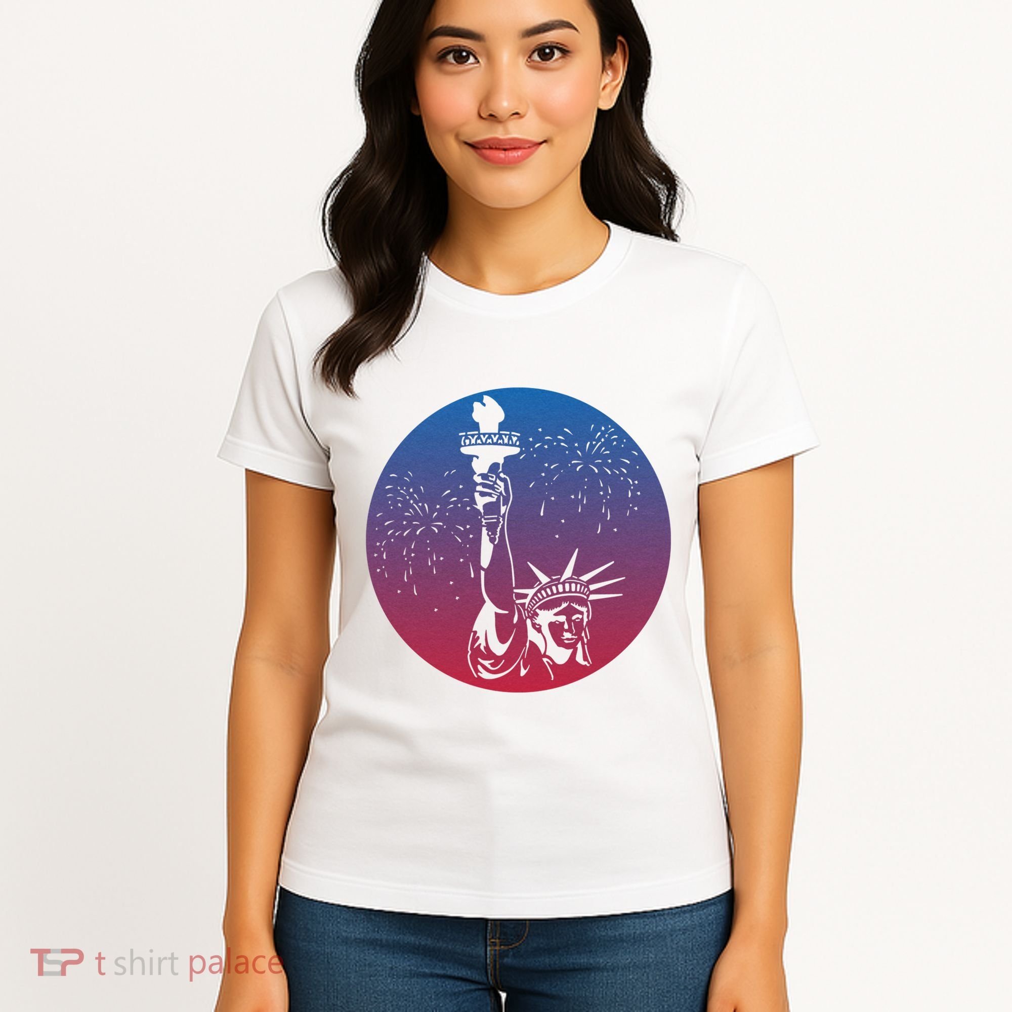 Statue Of Liberty New York Retro Women's T-Shirt