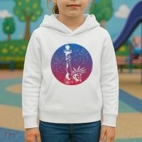 Statue Of Liberty New York Retro Kids Hoodie thumb 3