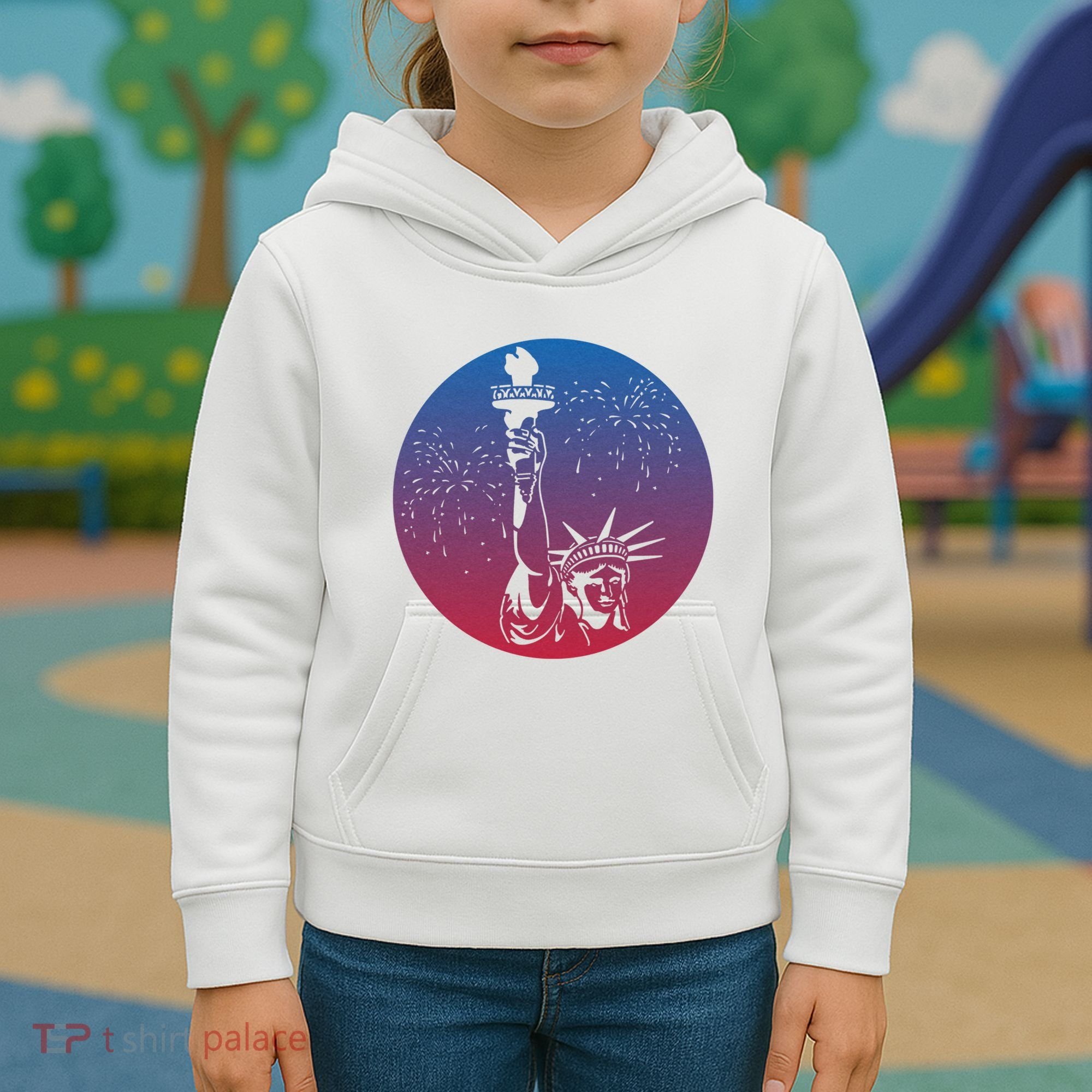 Statue Of Liberty New York Retro Kids Hoodie