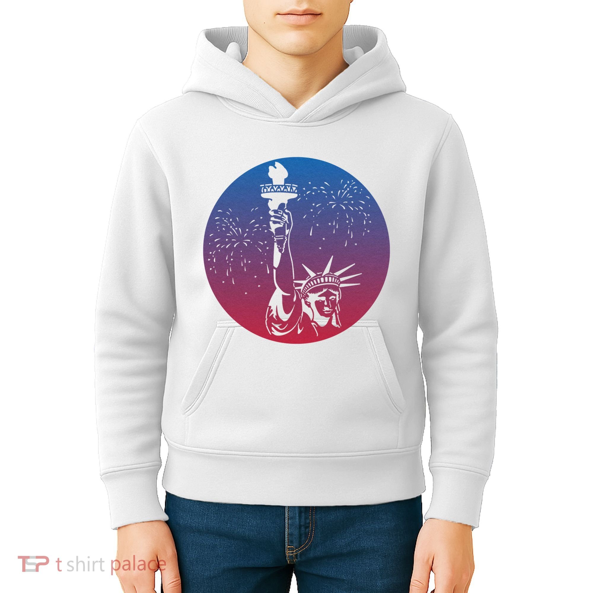 Statue Of Liberty New York Retro Kids Hoodie
