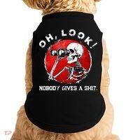 Skeleton Oh Look Nobody Gives A Shit Doggie Tank thumb 0