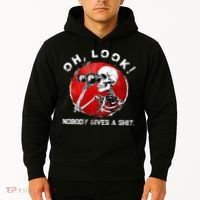 Skeleton Oh Look Nobody Gives A Shit Hoodie thumb 2