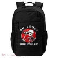 Skeleton Oh Look Nobody Gives A Shit Backpack thumb 0