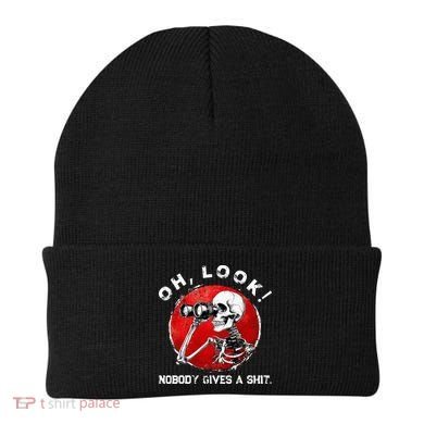 Skeleton Oh Look Nobody Gives A Shit Beanie