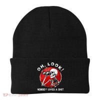 Skeleton Oh Look Nobody Gives A Shit Beanie thumb 0