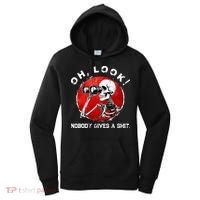 Skeleton Oh Look Nobody Gives A Shit Women's Hoodie thumb 0