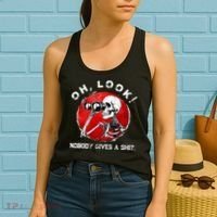 Skeleton Oh Look Nobody Gives A Shit Women's Tank Top thumb 2