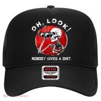 Skeleton Oh Look Nobody Gives A Shit Hat thumb 0