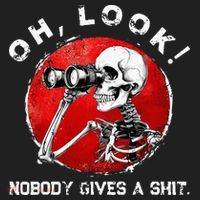 Skeleton Oh Look Nobody Gives A Shit Hat thumb 2