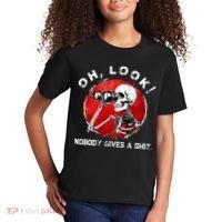 Skeleton Oh Look Nobody Gives A Shit Kids T-Shirt thumb 2
