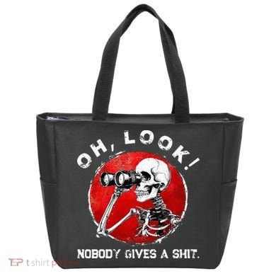 Skeleton Oh Look Nobody Gives A Shit Tote Bag